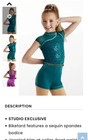 Girls Turquoise Weissman Dance Costume Size Mc medium Child Halloween Costume
