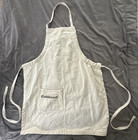 Cuisinart Apron Thick Off White Canvas Pocket Logo Cooking Kitchen Chef