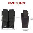 Tactical Molle Single double Magazine Pouch 9mm Pistol Mag Holder Holster Bag Us
