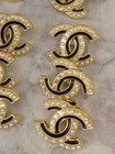 Lot Of 10  22 Mm  Designer Button Chanel Button  Gold Tone 