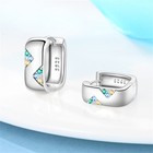 Kunsir 925 Sterling Silver Tiny Geometric Square Hoop Earrings For Women Gifts