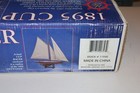 Vintage 1895 Cup Racer 36    Wooden Pond Yacht Model Sailboat W Stand - Nib - 