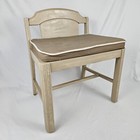 Vintage Art Deco Vanity Bench Stool Seat Chair Wooden Upholstered Mid-century 