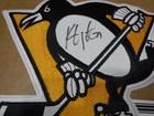 Pittsburgh Penguins Ken Wreggett Autographed Jersey Crest Signed Skating Penguin