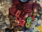 Lot Of Vtg   Antique Buttons 3 4 Lbs Metal Glass Shell Mop Bakelite Mixed