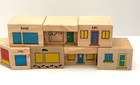Vintage Brio 33379 City Set Small Town Wooden Railway 12 Pieces Building Blocks