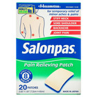 Salonpas Pain Relieving Patch  8-hour Pain Relief  20 Patches