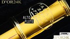 24 Ct Alto Flute Gold Fl  te Alto Or Flauta Alto Oro 24kt