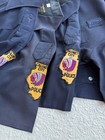 Lot Of 10 Vintage Police Uniform Shirts With Patches Calumet City Illinois