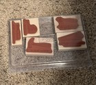 Stampin Up Totally Tool Wood Mounted Rubber Stamps   Set 5