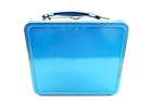 Vintage 1950 s - 1960 s Aladdin Blue With Gray Metal Lunch Box With No Thermos 