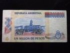 Argentina 1000000 Pesos Nd 1981-1983 P310 3545a8h Un Millon Banknote Money