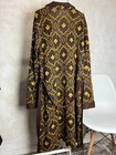 Vintage 1960s-70s Mens Paisley Dressing Gown Smoking Lounge Robe Size Xl-xxl