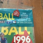 1996 Major League Baseball Complete Set 1 Page Sticker Album With 246 Stickers