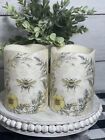 Bee Inspired Set Of Two Flameless Led Candles 4 