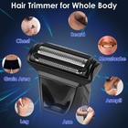 2 In 1 Electric Body Trimmer For Men Waterproof Groin Beard Shaver Led Usb