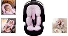 Pink Infant Car Seat Head Support Baby Body Pillow 0-12  Microfiber
