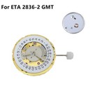 Gold Automatic Mechanical Watch Movement 4 Hands For Eta 2836-2 Gmt Accessories-