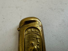 Antique Brass Match Safe   Vesta Case Marked E l a  W  Man Holding Trident