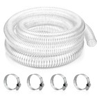 25ft Clear Flexible Pvc Hose - 1-1 4  Id  Steel Wire Reinforced  Suction   Disch
