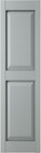Williamsburg Double Panel Vinyl Shutters 12 w X 75 h - Platinum Finish