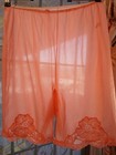 Vintage 50s Vanity Fair Pink Lace Silky Sheer Dbl Nylon Gusset Tap Panties Sz 6 