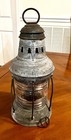Antique Perko Lantern  Marine  Nautical Light  Clear Ribbed Lens
