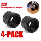 4pack Black Steel 1 2x28 1 2-28 Tpi Muzzle Brake Thread Protector For 9mm  223