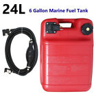 24l 6 Gallon Boat Fuel Tank Plastic Marine Outboard Boat Gas Tank With Hose