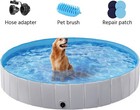 Xxl Gray 63 X 11 8 Dog Pet Bath Pool Foldable Hard Plastic Doggie Duck Swimming
