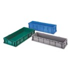 Orbis Nxo4815-7 Grey Solid   Stackable Straight Wall Storage Container  17 2