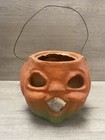Antique Orange 5  Choir Boy Paper Mache Halloween Pumpkin Jack O Lantern