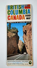 Vintage 1964-1965 British Columbia Canada Road Map Campsite   Fishing Guide