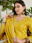 Haldi Special Yellow Color Sharara Kurti Set Embroidered Sequin Palazzo Dress