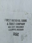 Vintage Bank Bag First National Bank   Trust Company Columbia Missouri Money Bag