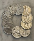  lot Of 10  Walking Liberty Half Dollar - 90  Silver Choose How Many Lots Of 10 