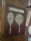 Victorian Bouquets Silver Plated 3-piece Vanity Set Mirror Brush Comb