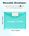 10 Pack File Folders  11 Ring Binder Folders With Pockets  Plastic Envelopes 