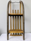 Antique Wood Sled 1900s Iron 32  Snow Sleigh Vintage Made Into Decorative Shelf