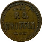 Unknown Maverick P  G  Griffin Good For 5   Drink Bar Saloon Trade Token