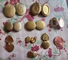 Lot Of 9 Vintage To Modern Brass Lockets