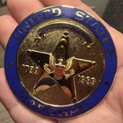 United States Marshal Bicentennial 1789-1989 Gold Tone Blue Round Badge