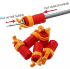 1pc Red Universal Screw Fixer Holder Woodworking Drill Fixture Tool - New