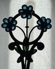 Plique A   jour Pale Blue Flowered Demitasse Spoon Marius Hammer Norway  930 