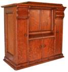 Restored Singer Tiger Oak Treadle Sewing Machine Parlor drawing Room Cabinet