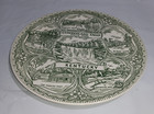 Vintage Green   White Cumberland Falls State Park Kentucky Souvenir Plate 9 5 8 