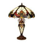Lamp Tiffany Victorian Style Table Stained Glass Vintage Shade Light Desk Accent