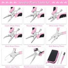  Jewelry Pliers Tool Kit With Jewellery Making Supplies For Diy Beading Crafting