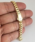 Men 14k Gold Plated Cuban Link Chain Necklace 24 
