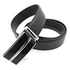 Genuine Leather Mens Ratchet Belt Belts For Men Adjustable Automatic Buckle